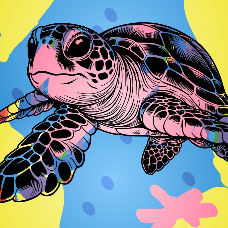 realistic sea turtle