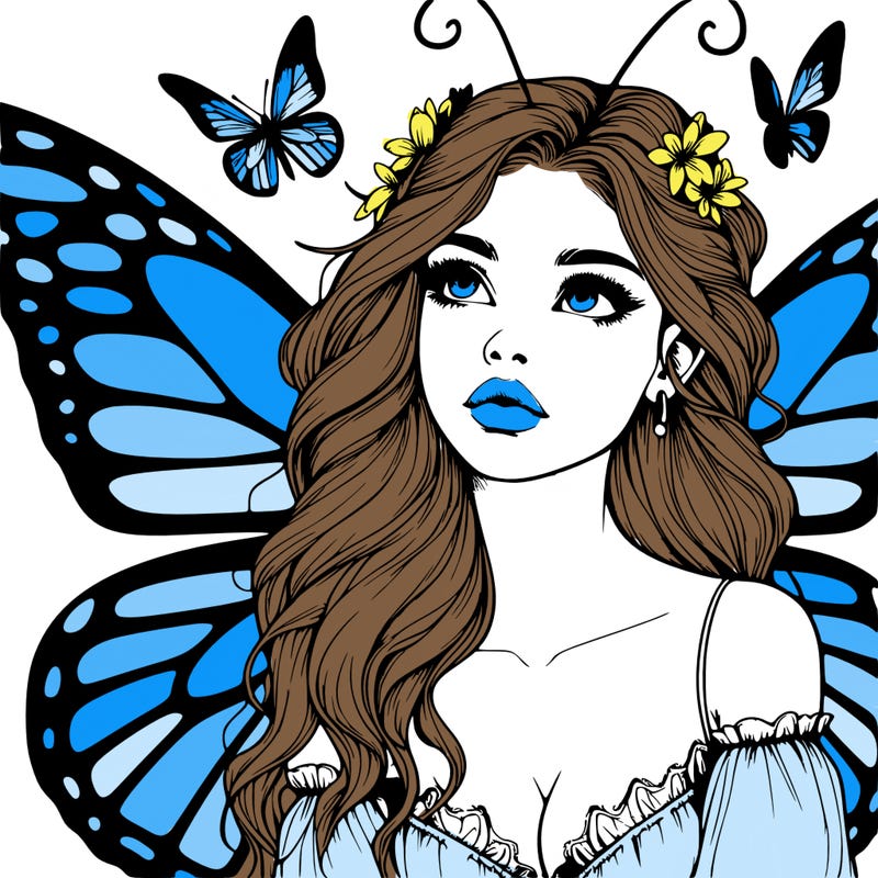 butterfly fairy realistic girl