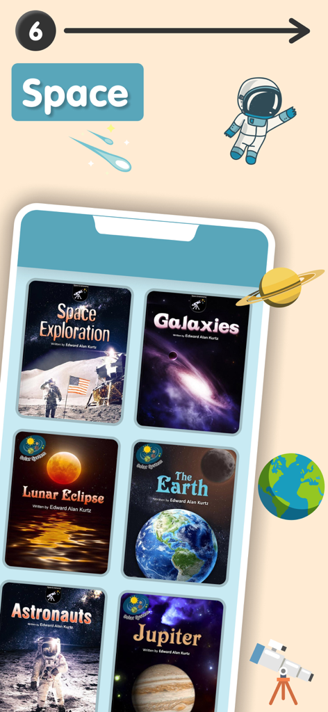 3rd Grade Reading & Phonics - Library of space themed books for third grade students featuring titles like Galaxies and Earth
