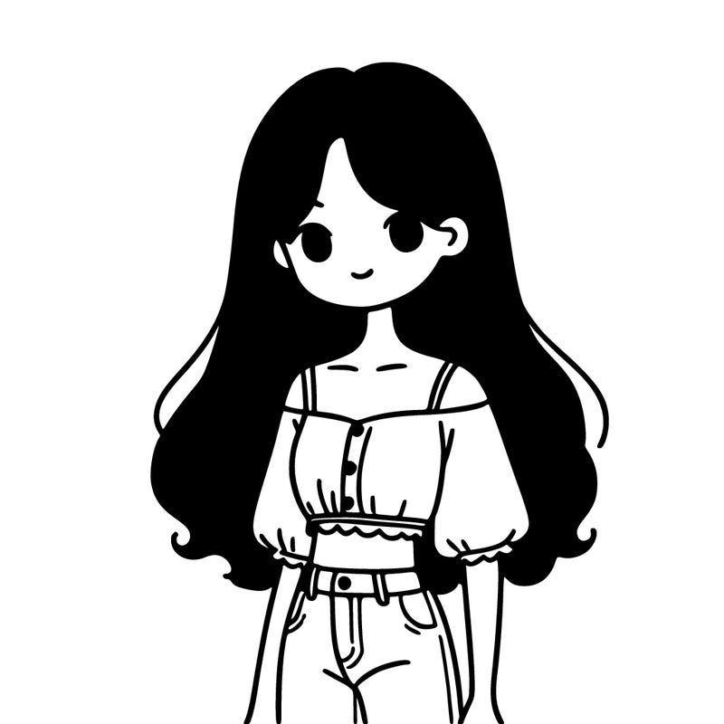 a girl with a pink top and white jeans and long brown hair