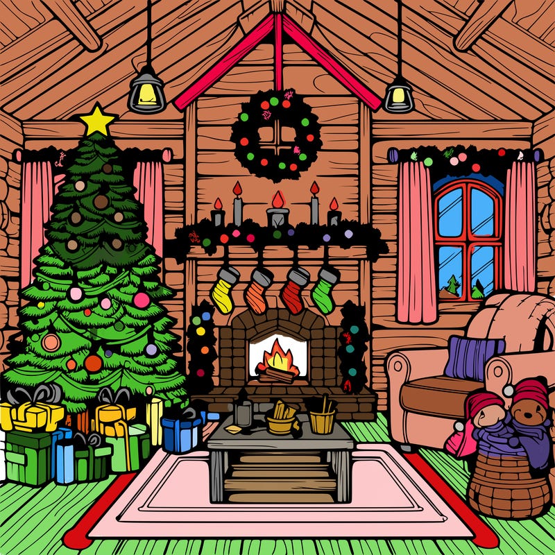christmas house interior