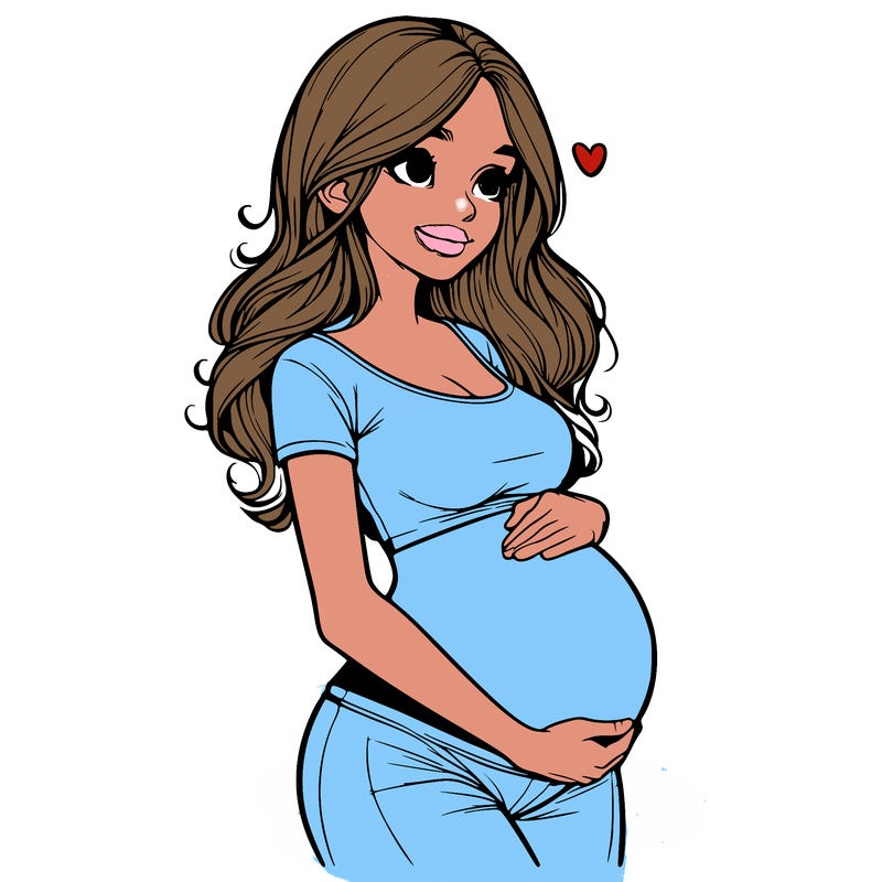 realistic pregnant girl