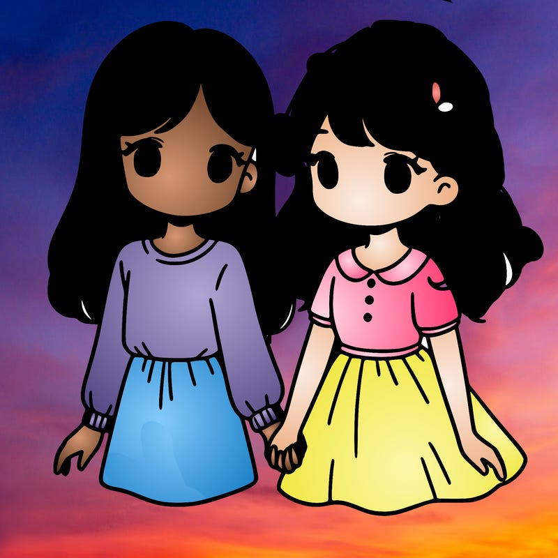 a girl and her girlfriend holding hands