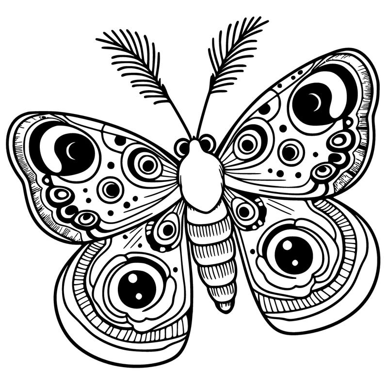 peacock moth butterfly