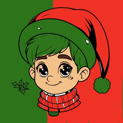 realistic christmas boy