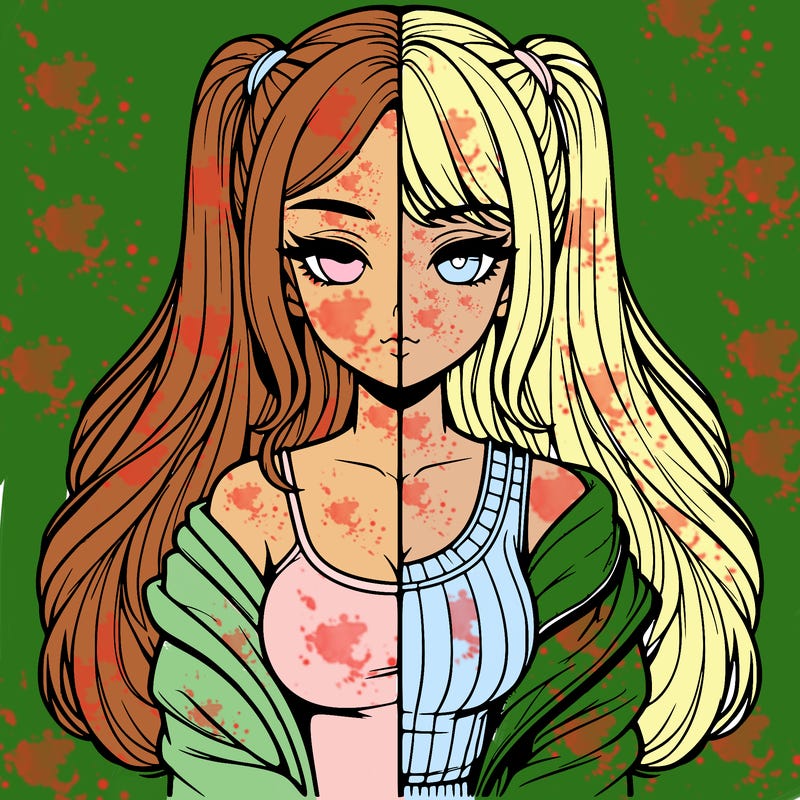 realistic girl split