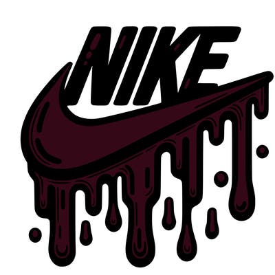 dripping nike logo