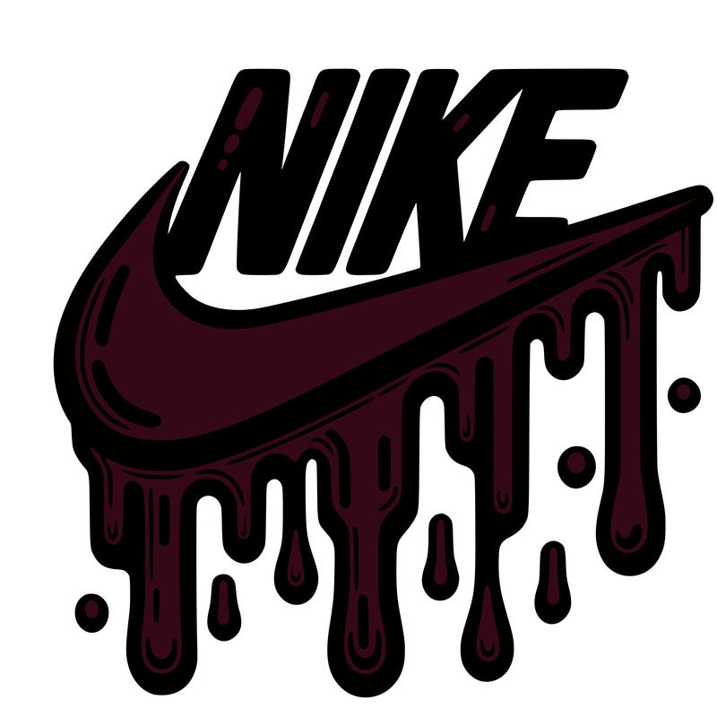 dripping nike logo