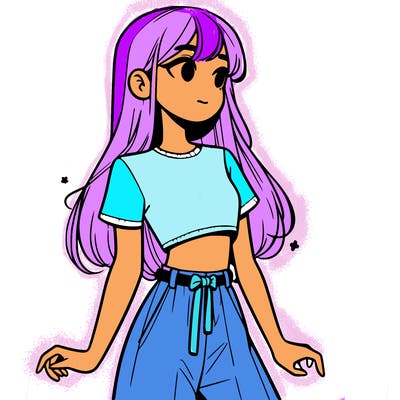 girl in a cute crop top