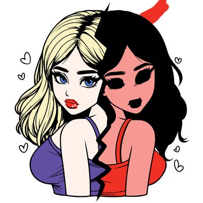 realistic girl split