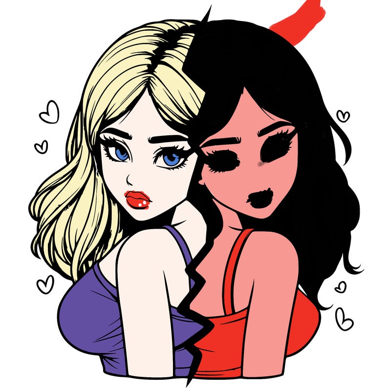 realistic girl split