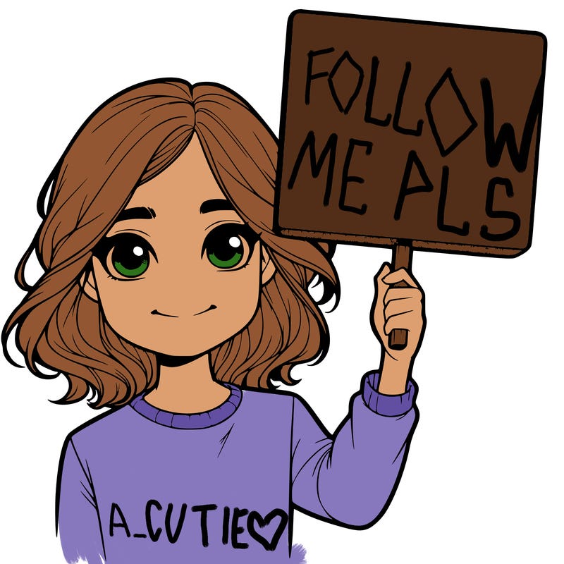 realistic girl holding up a sign