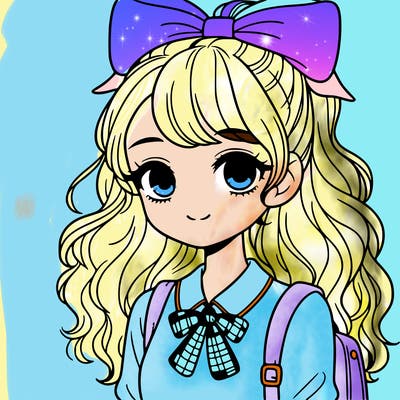 cute preppy teenage girl