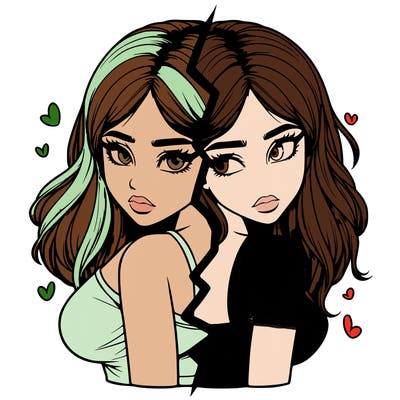 realistic girl split