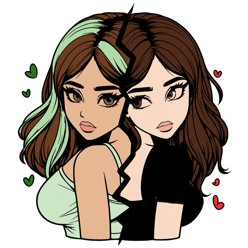 realistic girl split