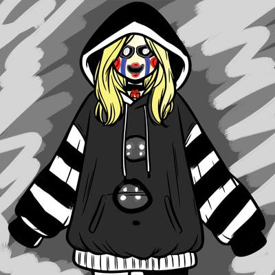 girl in oversized hoodie