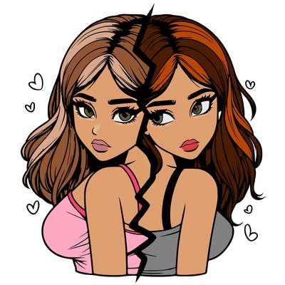 realistic girl split