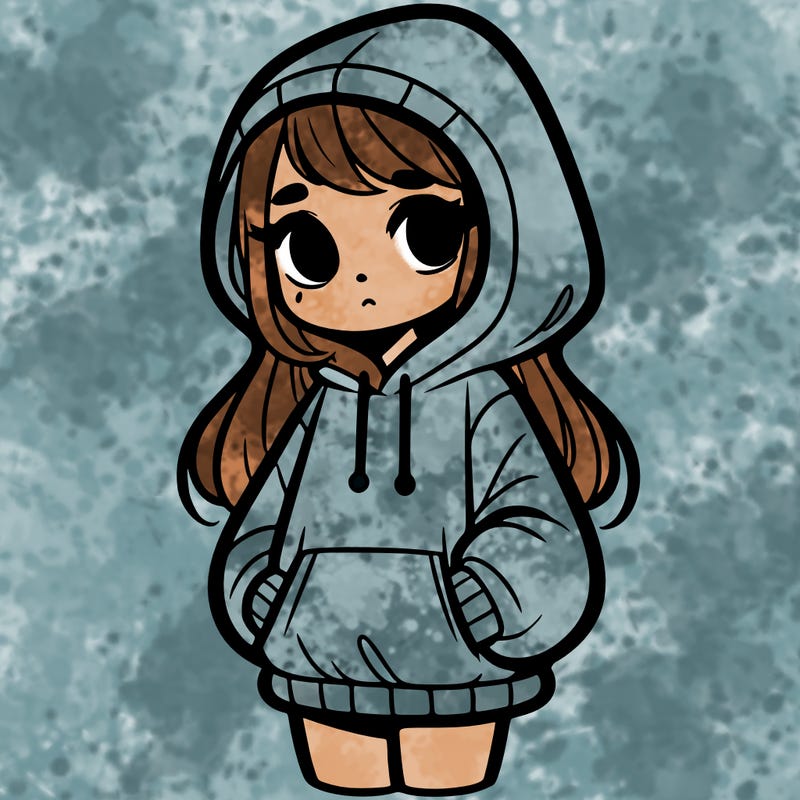 girl in oversized hoodie