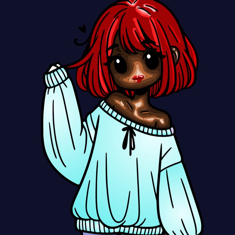 girl in baggy sweater hanging off her shoulder