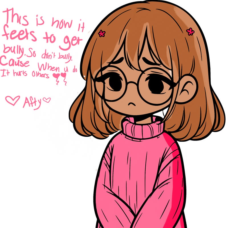 sad girl with glasses in a sweater