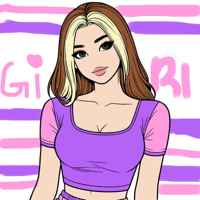 realistic girl with crop top