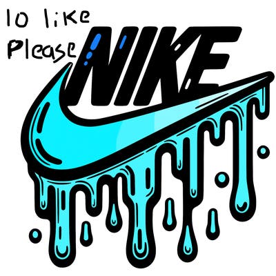 dripping nike logo