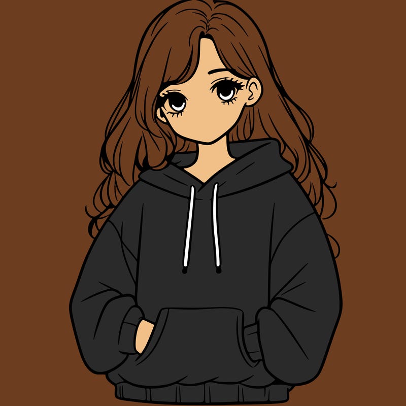 a teen girl with a oversized sweatshirt