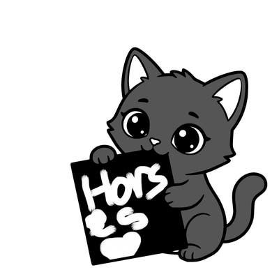 a small cat with a blank sheet of paper in its hand. the cat is sooooooo cute!