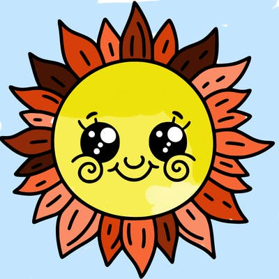 a fun sun that smiles