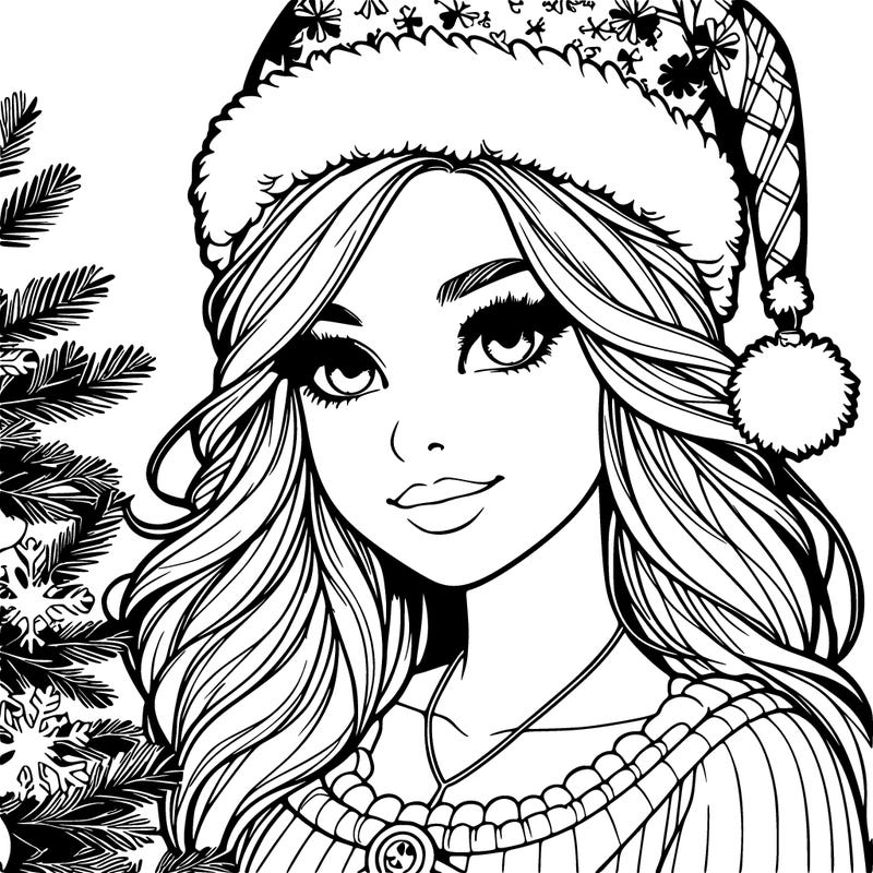 realistic christmas girl
