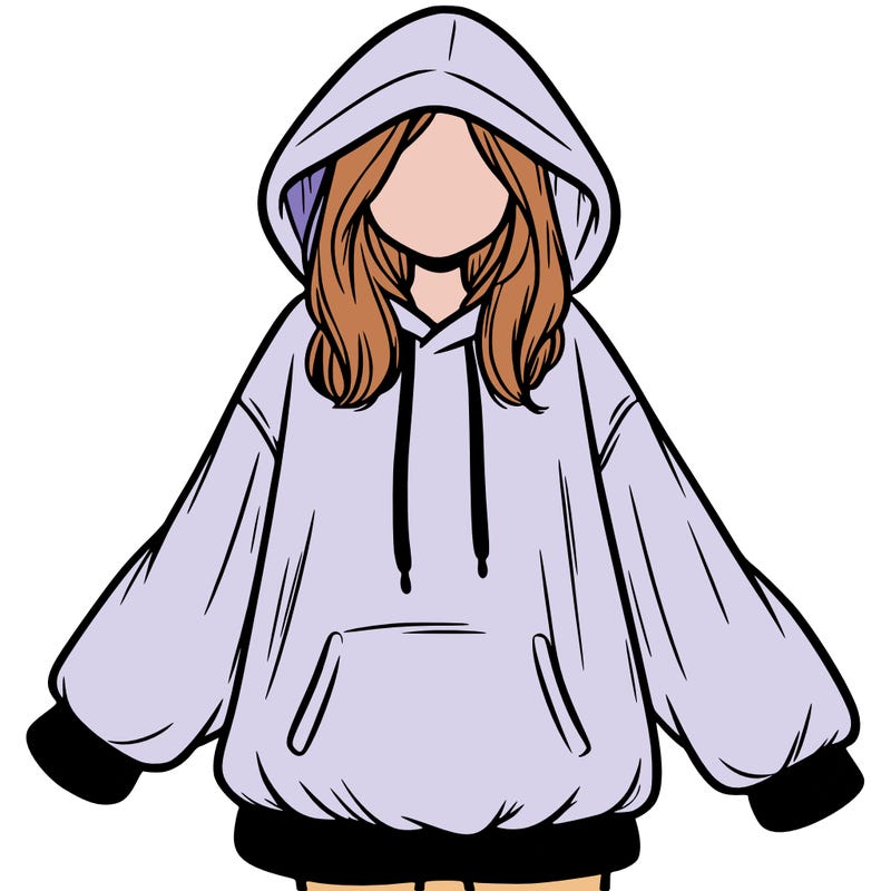 girl in oversized hoodie