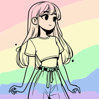 girl in a cute crop top