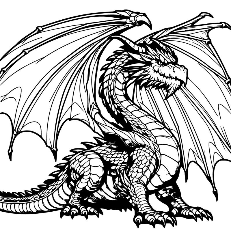 a giant realistic dragon