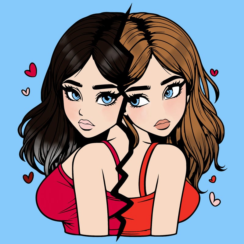 realistic girl split