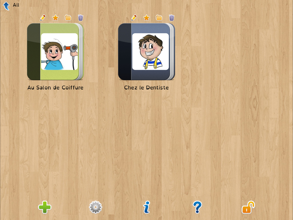 Niki Story - Dashboard of Niki Story app showing custom social stories for dental and hair salon visits.