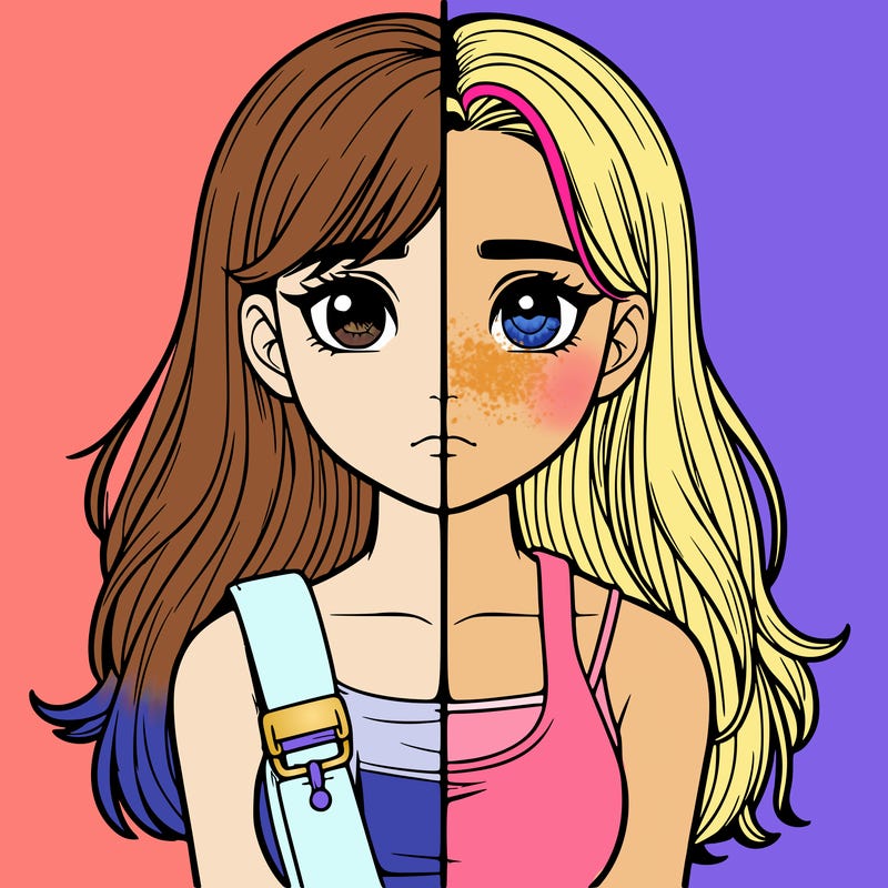 realistic girl split