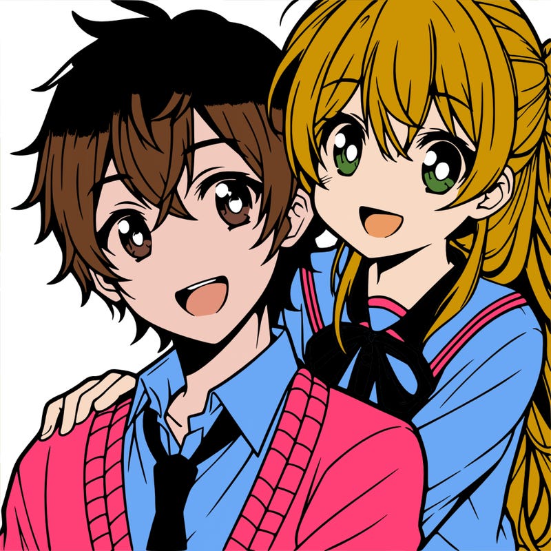 anime boy and girl