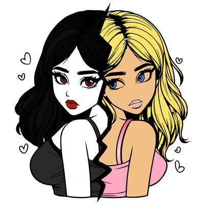 realistic girl split