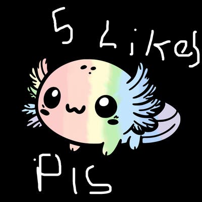 cute easy baby axolotl