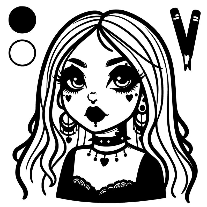goth girl with makeup