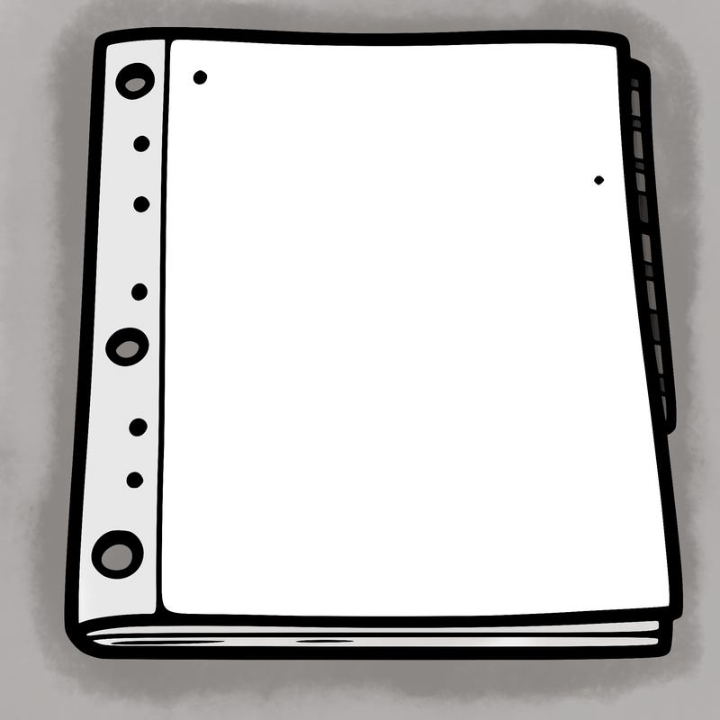 blank sheet of paper