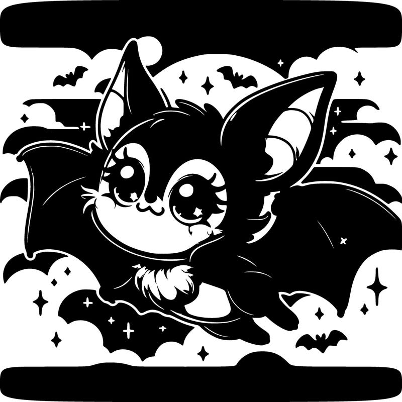 realistic cute sassy bat flying in the halloween night air