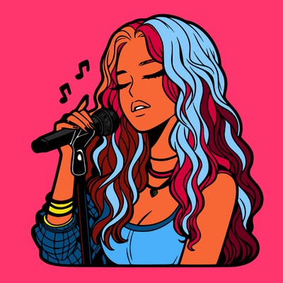 realistic female singer