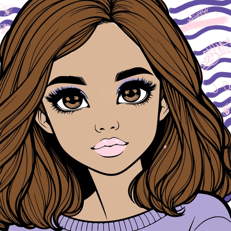 realistic girl whith cute eyes