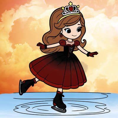 princess skating on ice
