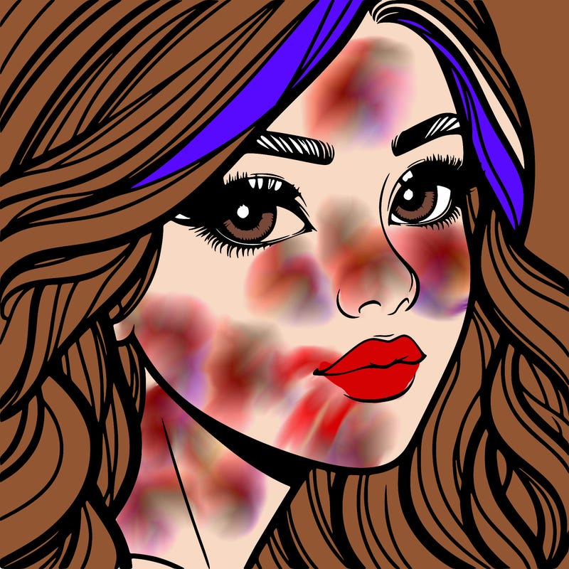 realistic pretty girl's face