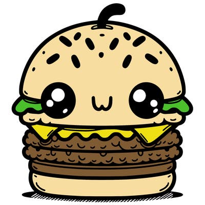 burger cute