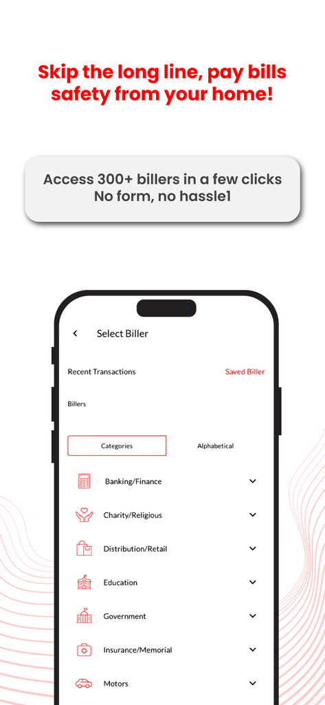 MCash-Wallet - Interface of the MCash-Wallet app showing biller categories for easy payments in the Philippines