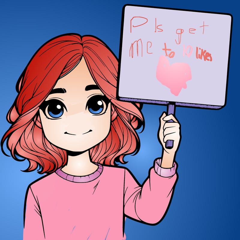 realistic girl holding up a sign