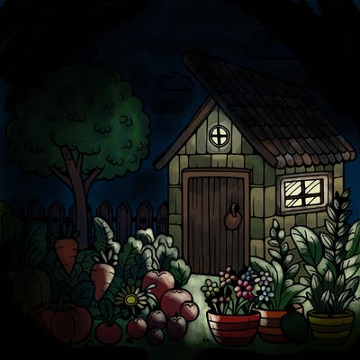 garden with vegetables